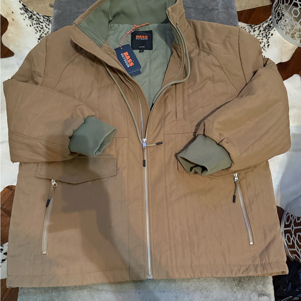 Bass Men's Brown Quilted Puffer Jacket